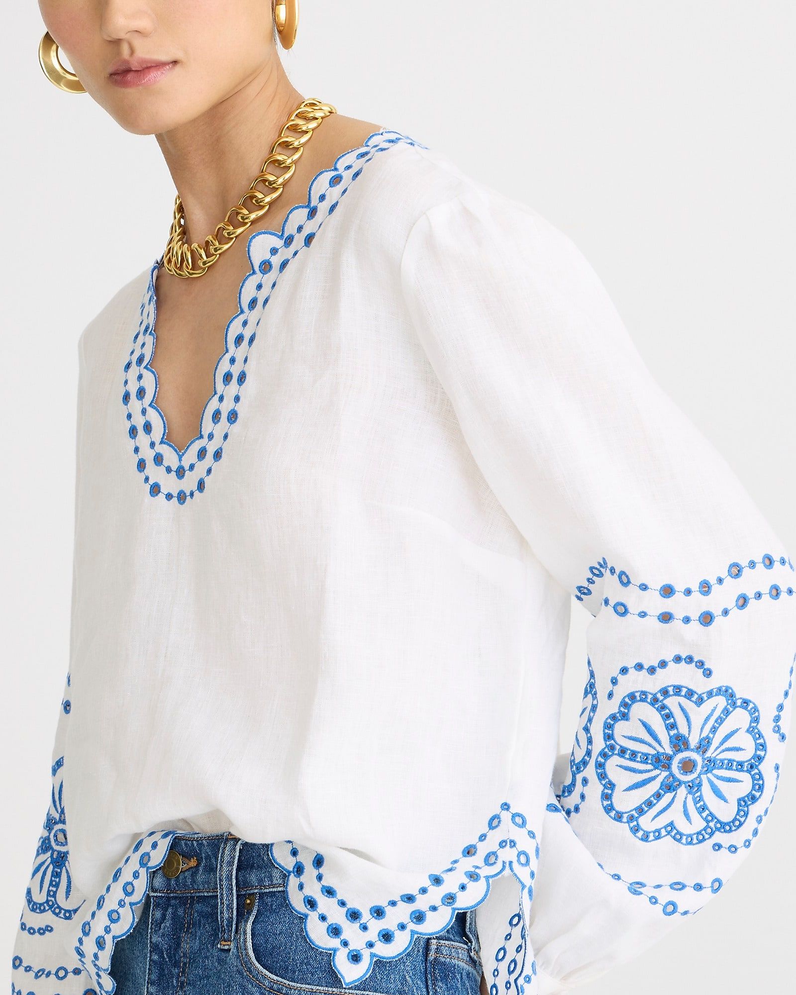Global Desi Embroidered Top