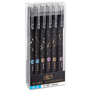 (Pack of 6) Erasable Pen with Magic Wipe Eraser, Gel Pen (Blue)